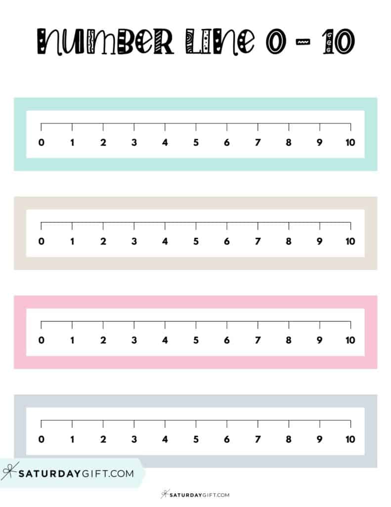 Number Line to 10 - 8 Cute &  Free Printables and Blank Worksheets