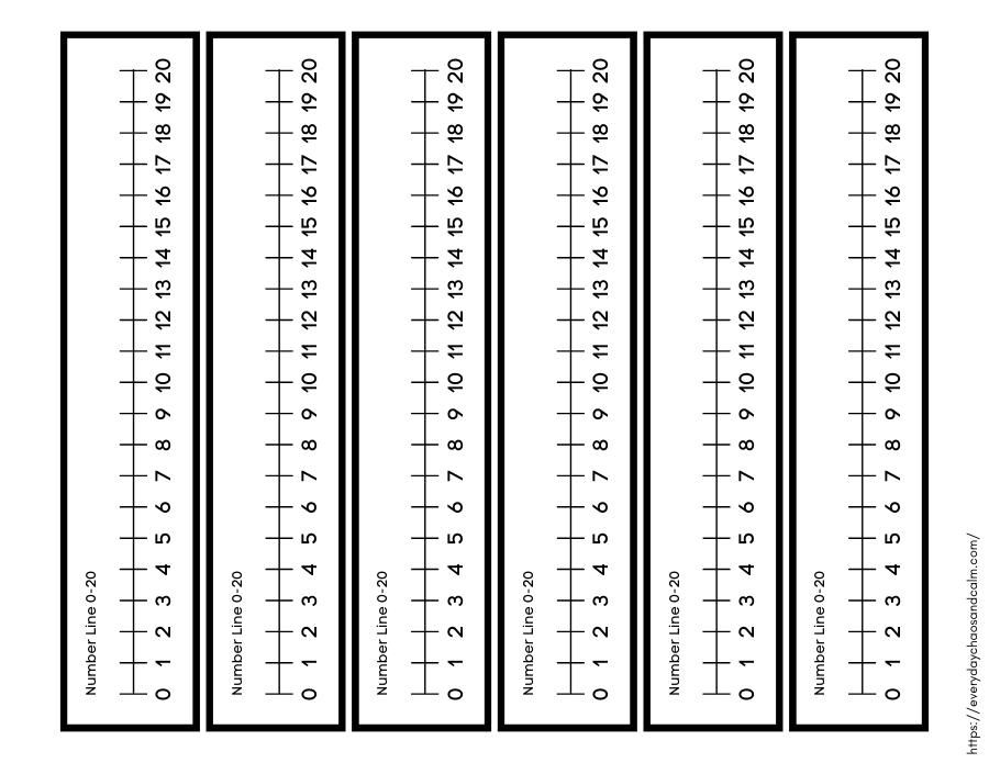 Free Printable Number Lines