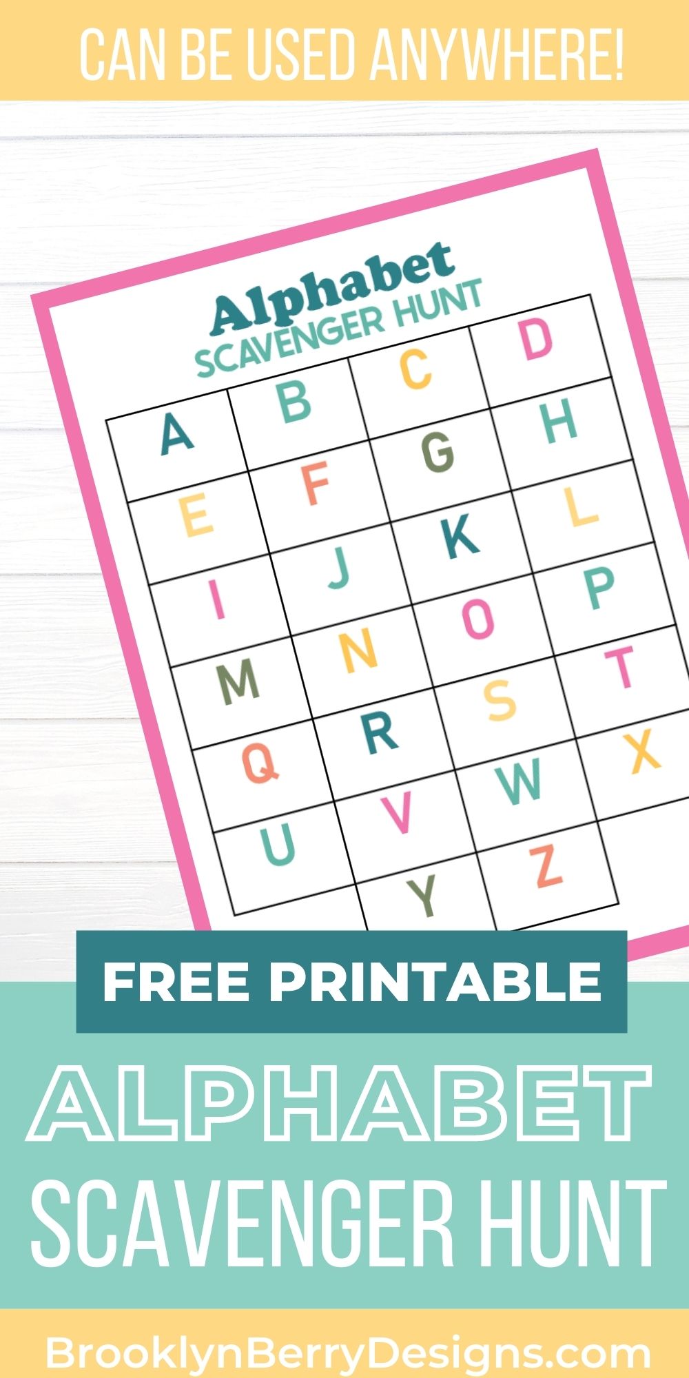 Free Printable Alphabet Scavenger Hunt Brooklyn Berry Designs 