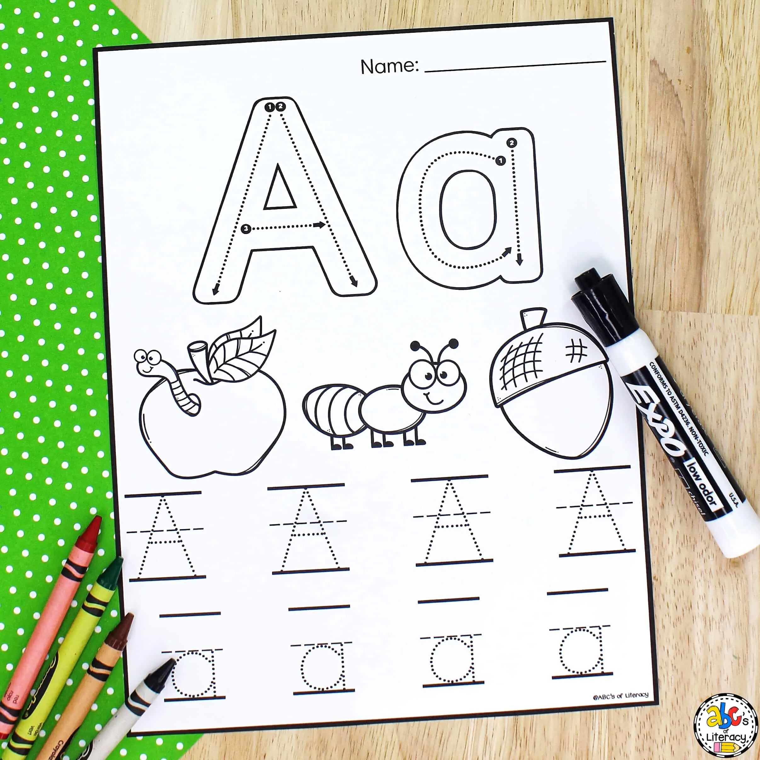printable abc worksheet for pre k