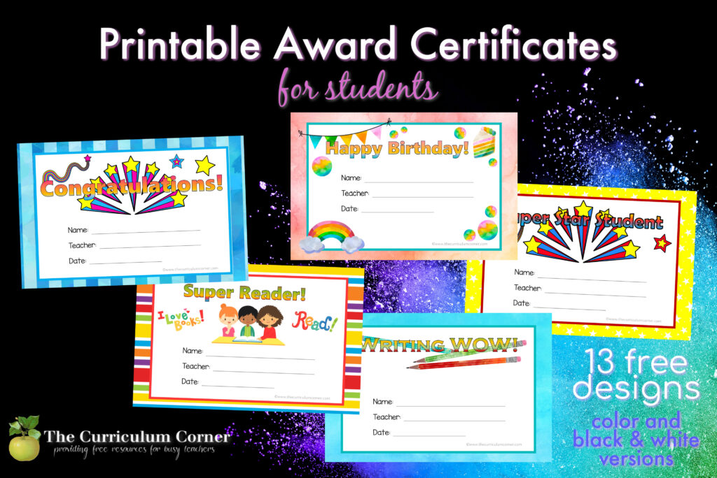 Free custom printable school certificate templates 