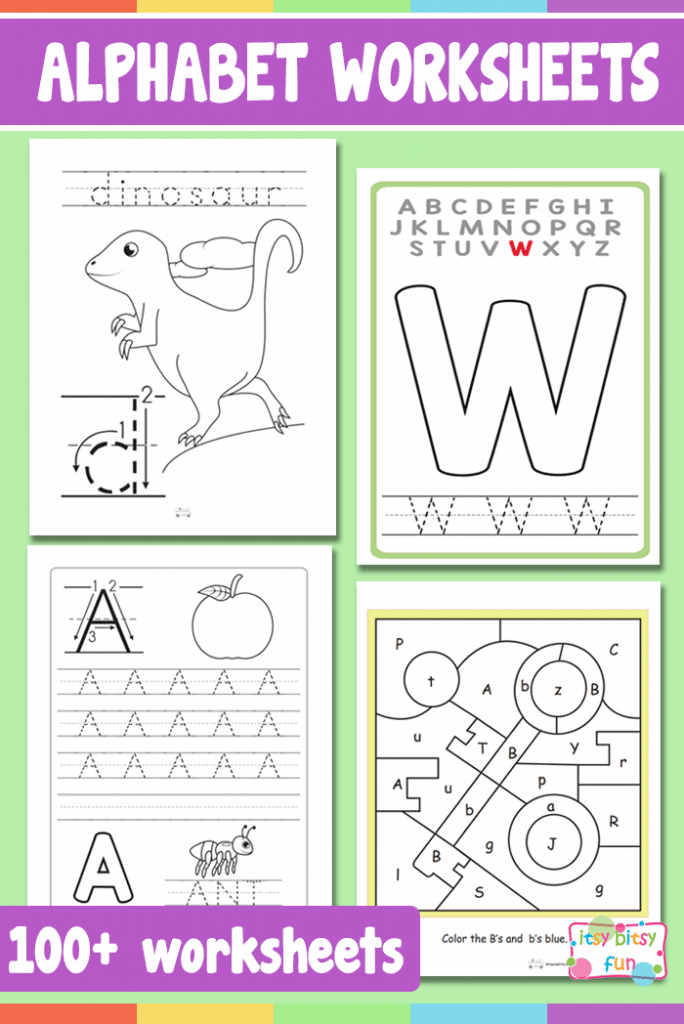 Alphabet Worksheets - Itsy Bitsy Fun