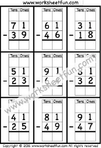 Regrouping - Addition and Subtraction / FREE Printable Worksheets ...