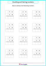 printable addition and subtraction worksheets for grade 1