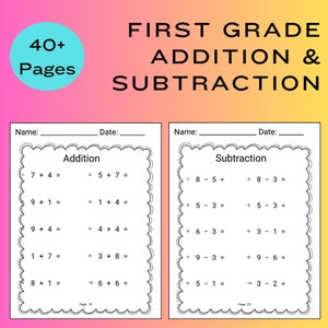 printable addition subtraction worksheet 2nd grade