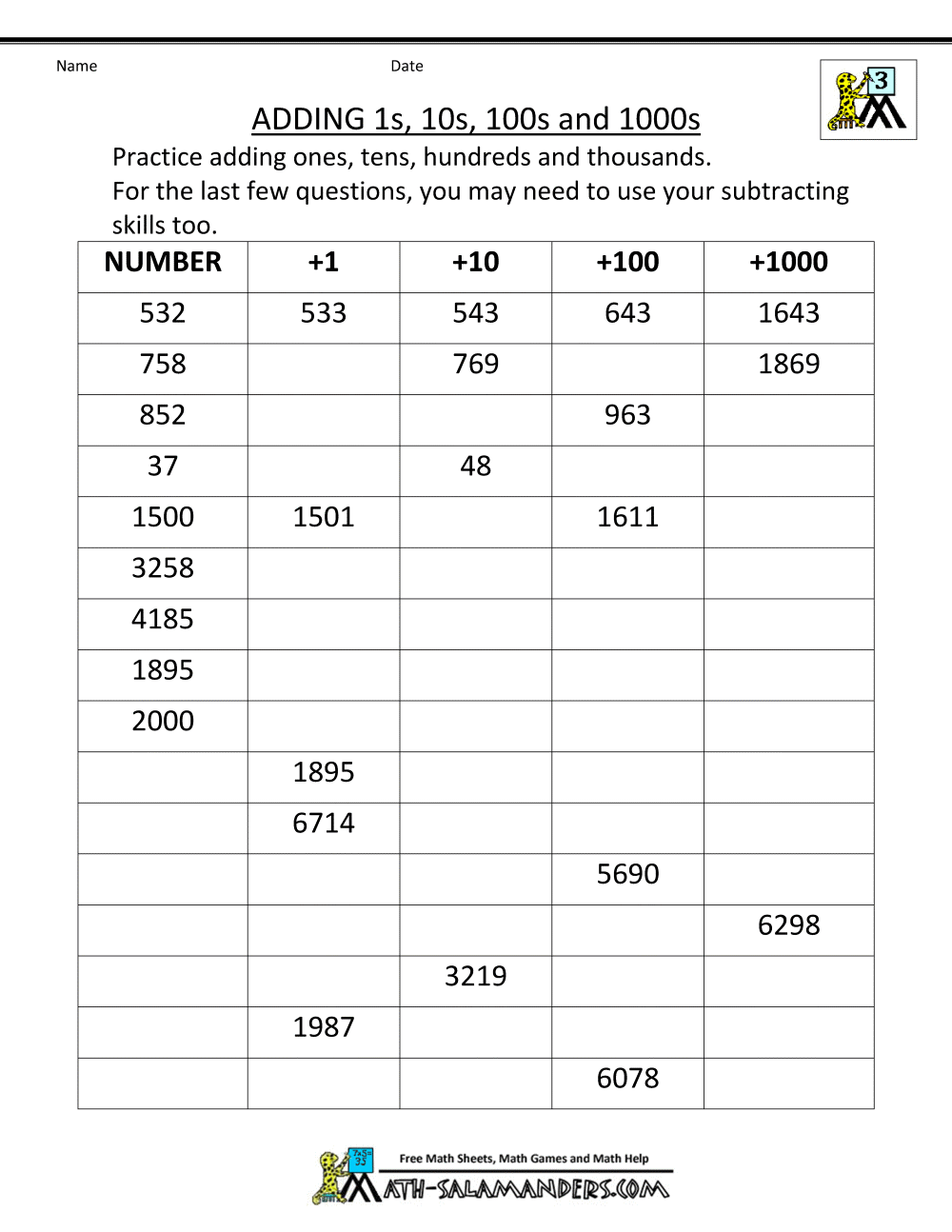 free-math-addition-worksheets-3rd-grade-mental-addition-1s-10s ...