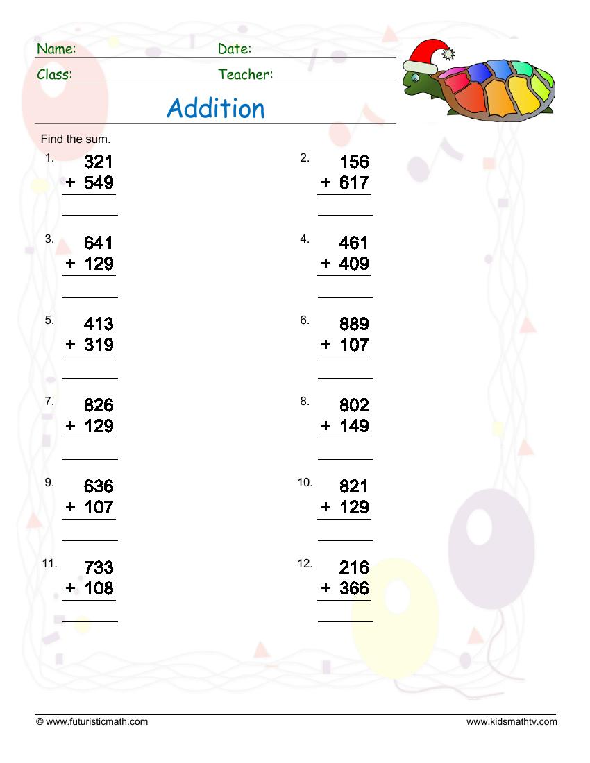 Addition Worksheets kindergarten Free downloads | Math Champions
