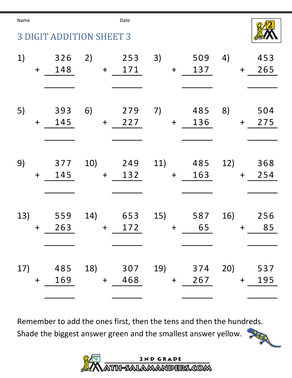 printable addition worksheet with regrouping