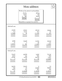 printable addition worksheets for 5th grade
