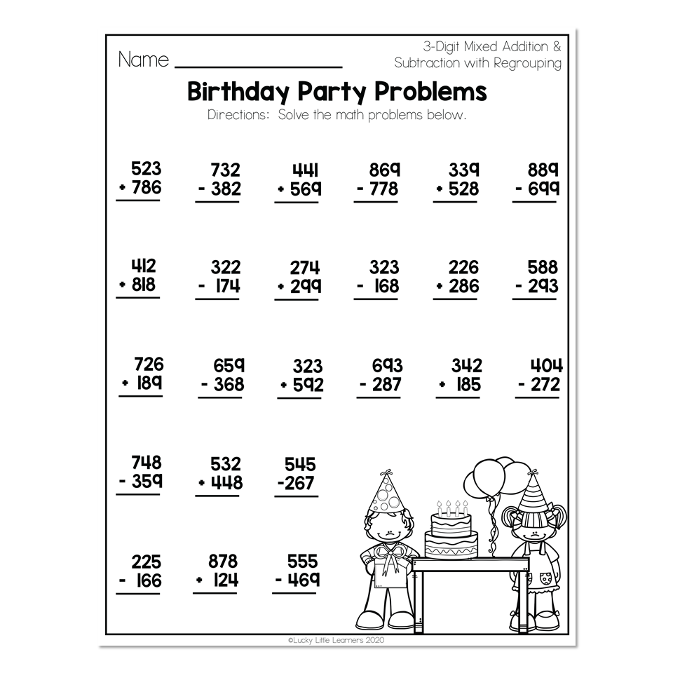 printable addition worksheets for grade 3