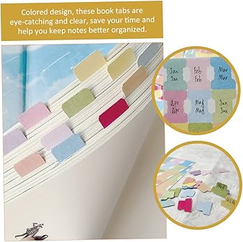 TEHAUX 30 Sheets Index Label Sticky Page Markers Deliveries ...