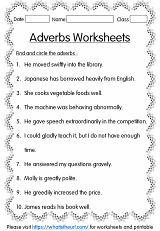 Adverbs Worksheet for Grade 2 - Includes Key - Your Home Teacher