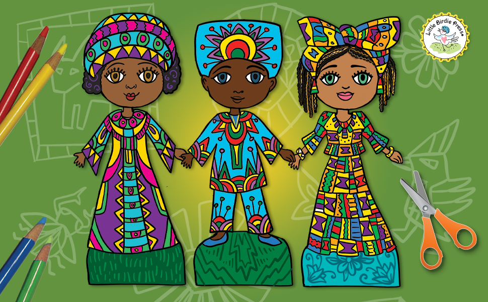 African American Woman Paper Doll with Set of Clothes | Free ...