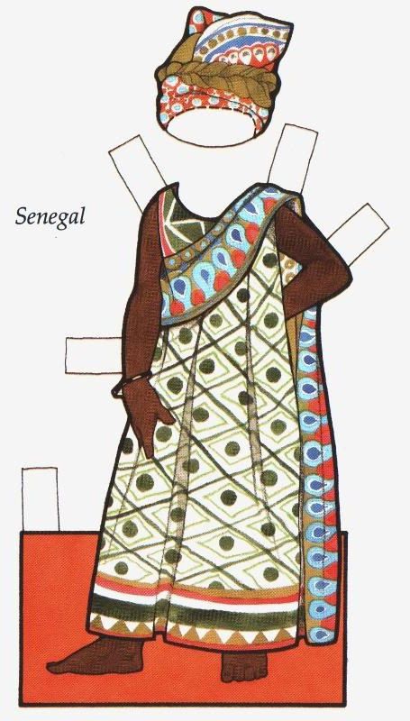printable african paper dolls