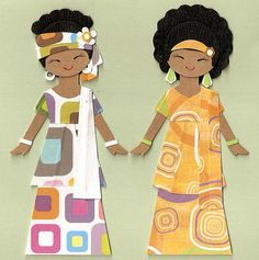 Dress up Paper Doll of African American Woman | Free Printable ...