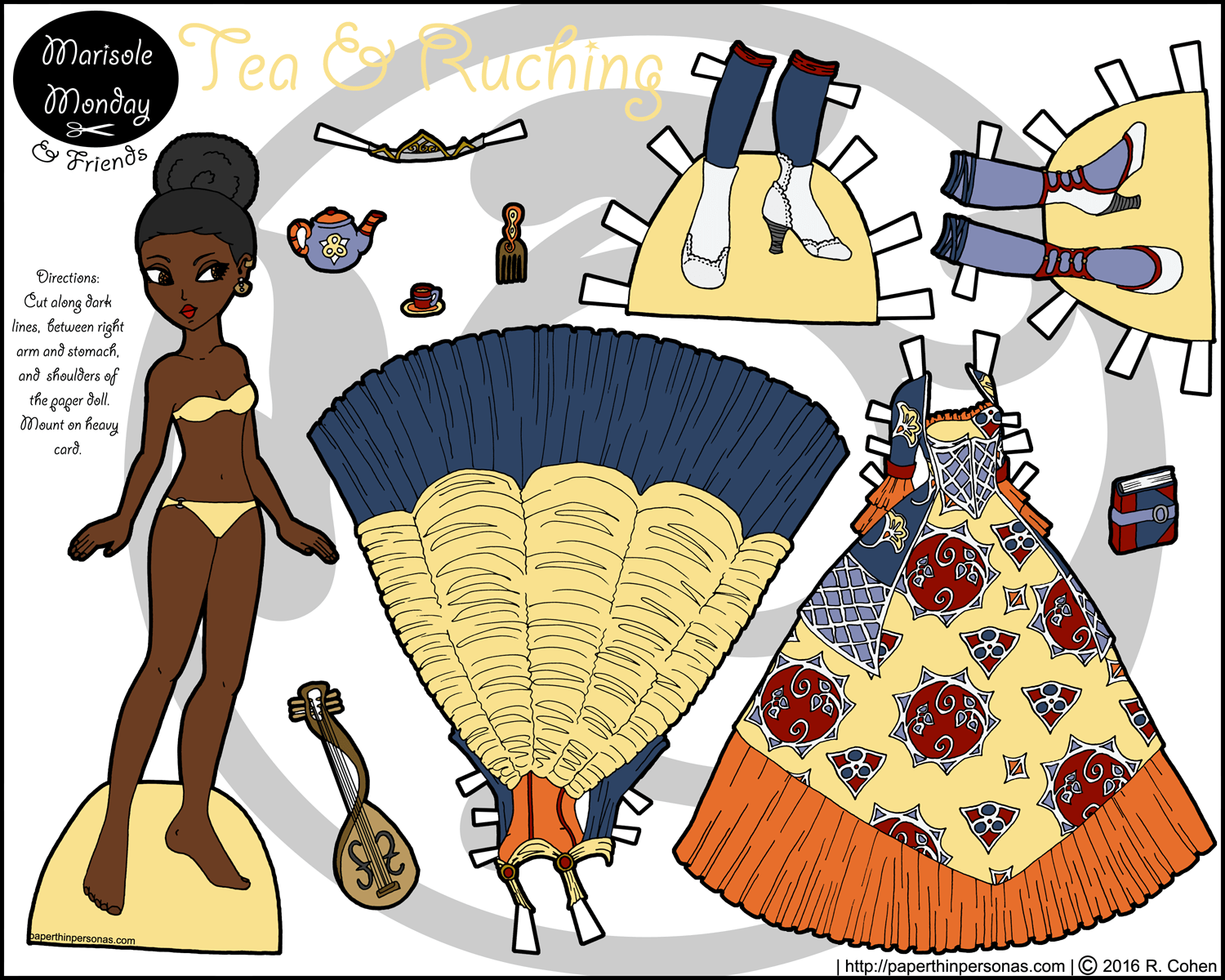 printable african paper dolls
