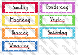 Days of the Week Flashcards