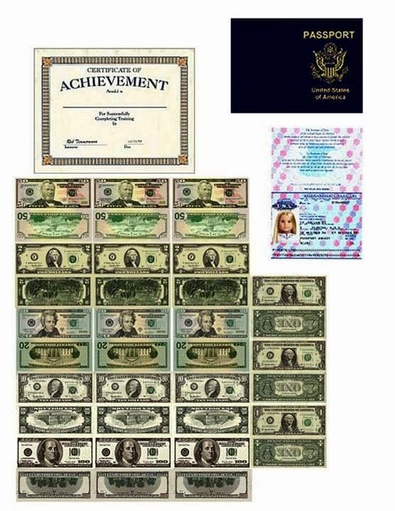 printable ag doll money