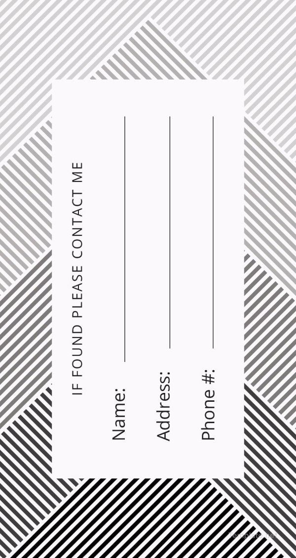 Luggage Tag Template - Free PSD Templates Download