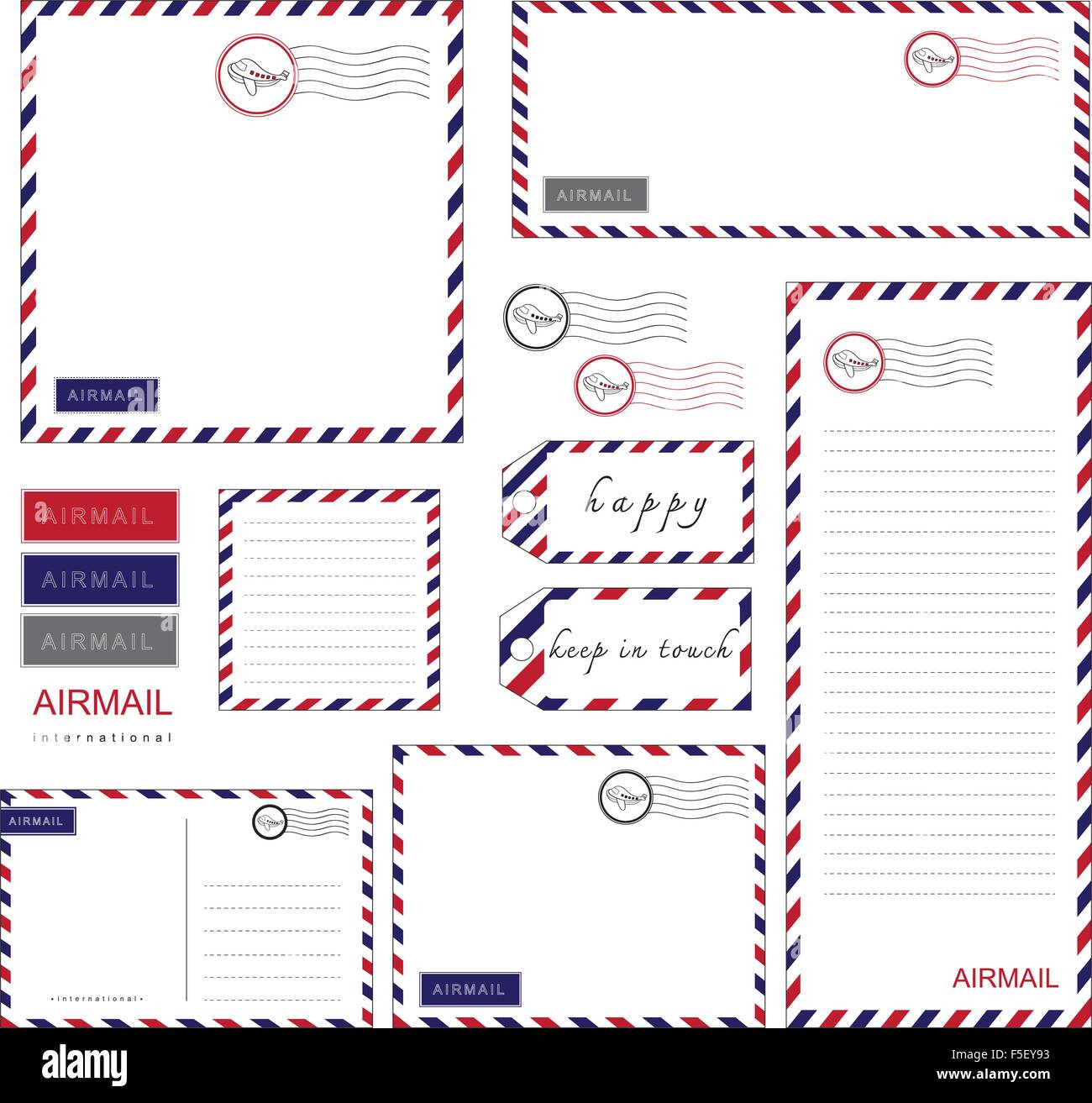 Airmail stationery set -Fotos und -Bildmaterial in hoher Auflösung ...
