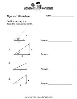 printable algebra worksheet answers