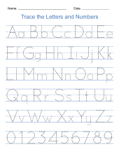 printable alphabet and numbers