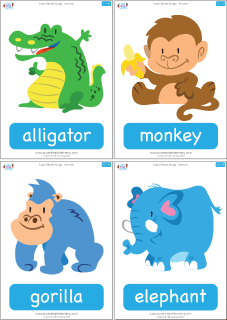 printable alphabet animal flash cards
