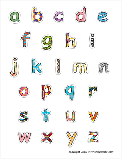printable alphabet capital and small letters