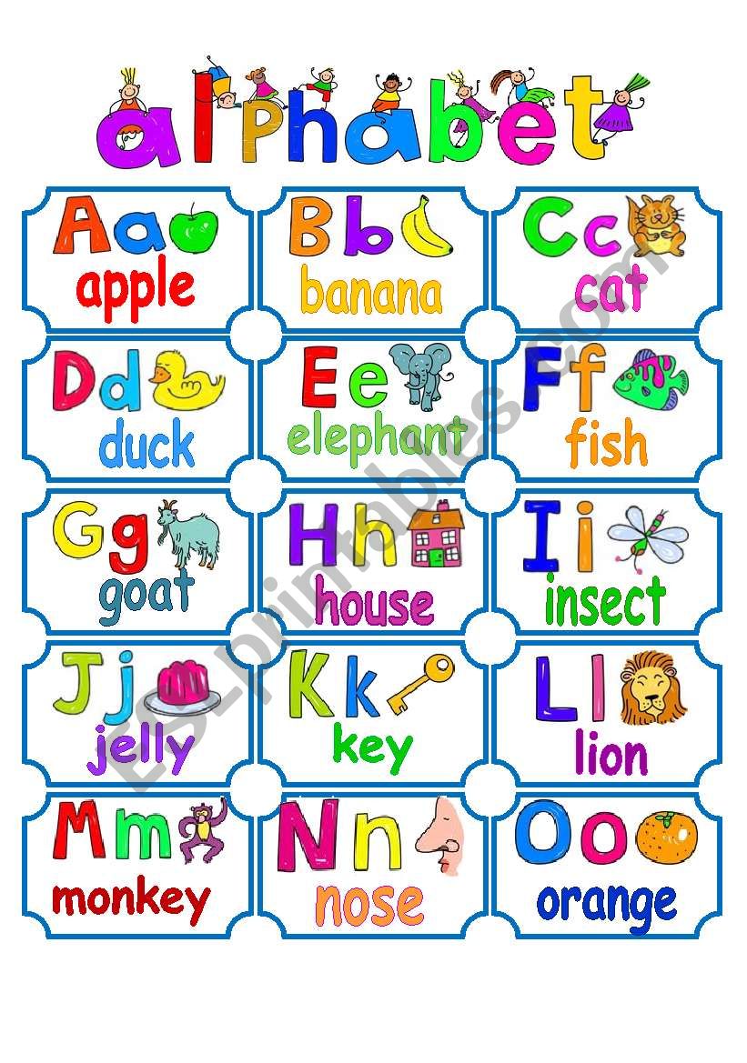 ALPHABET CHART! - ESL worksheet by LA LUNA