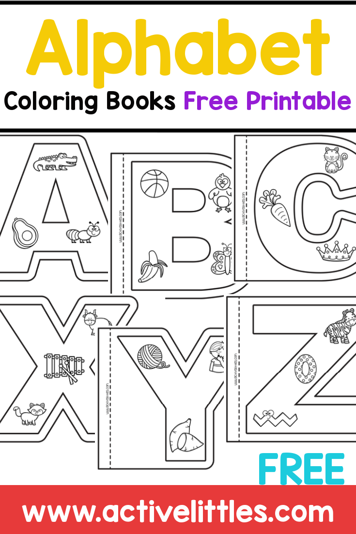 Alphabet Coloring Books Free Printable (Uppercase Version ...