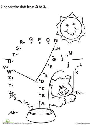 printable alphabet connect the dots worksheets
