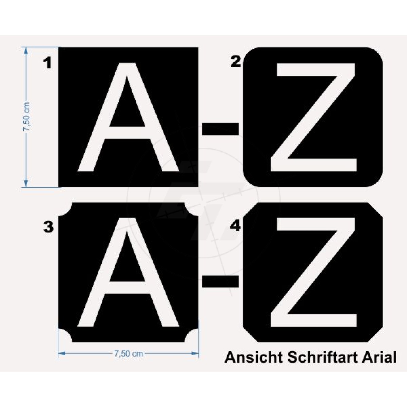 Set letters A-Z, Large letters, negative, optional to choose from ...