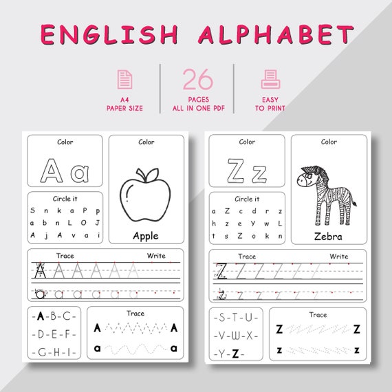 printable alphabet english
