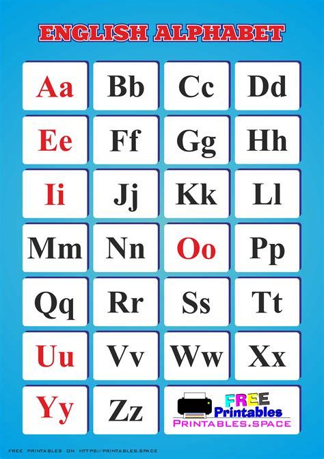 printable alphabet english