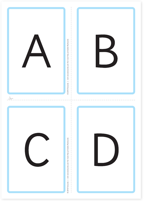 Free alphabet flashcards for kids - Totcards