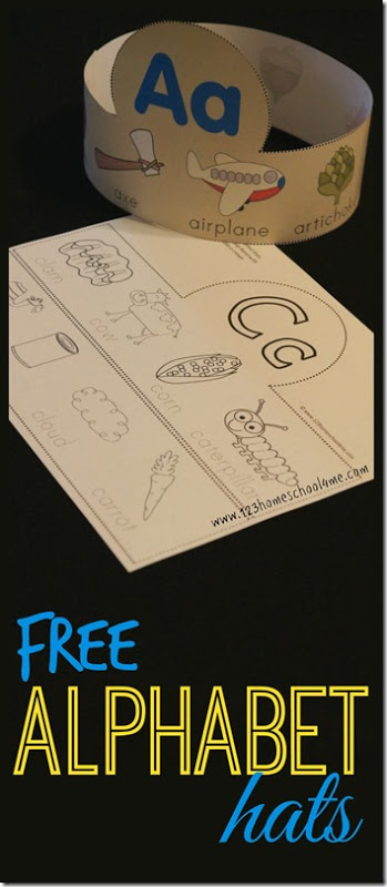 printable alphabet hats