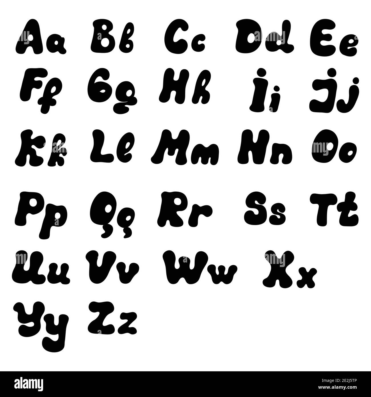 An English alphabet worksheet for print.Poster design.Typography ...