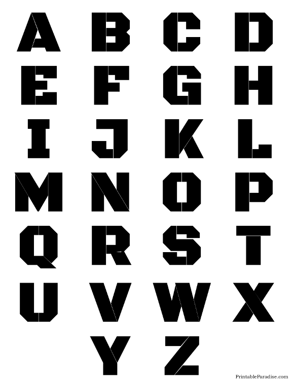 Printable Alphabet Letter Stencils
