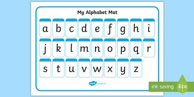 printable alphabet mat