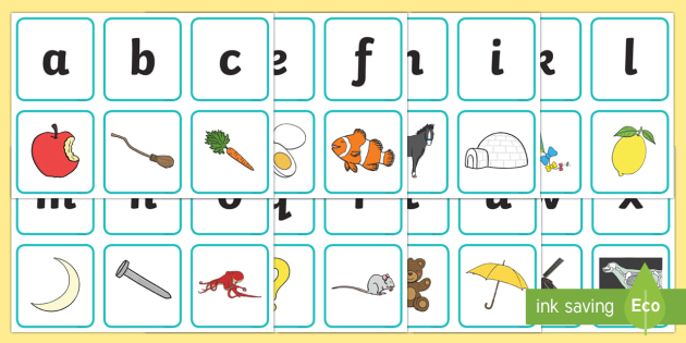 printable alphabet matching cards