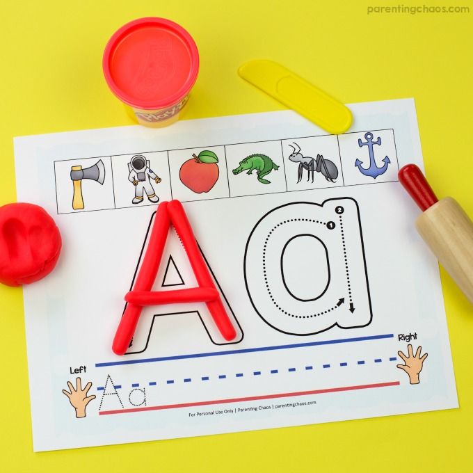 printable alphabet playdough mats