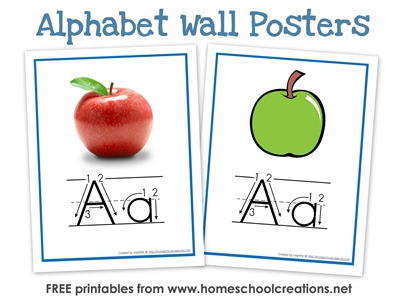 printable alphabet wall posters