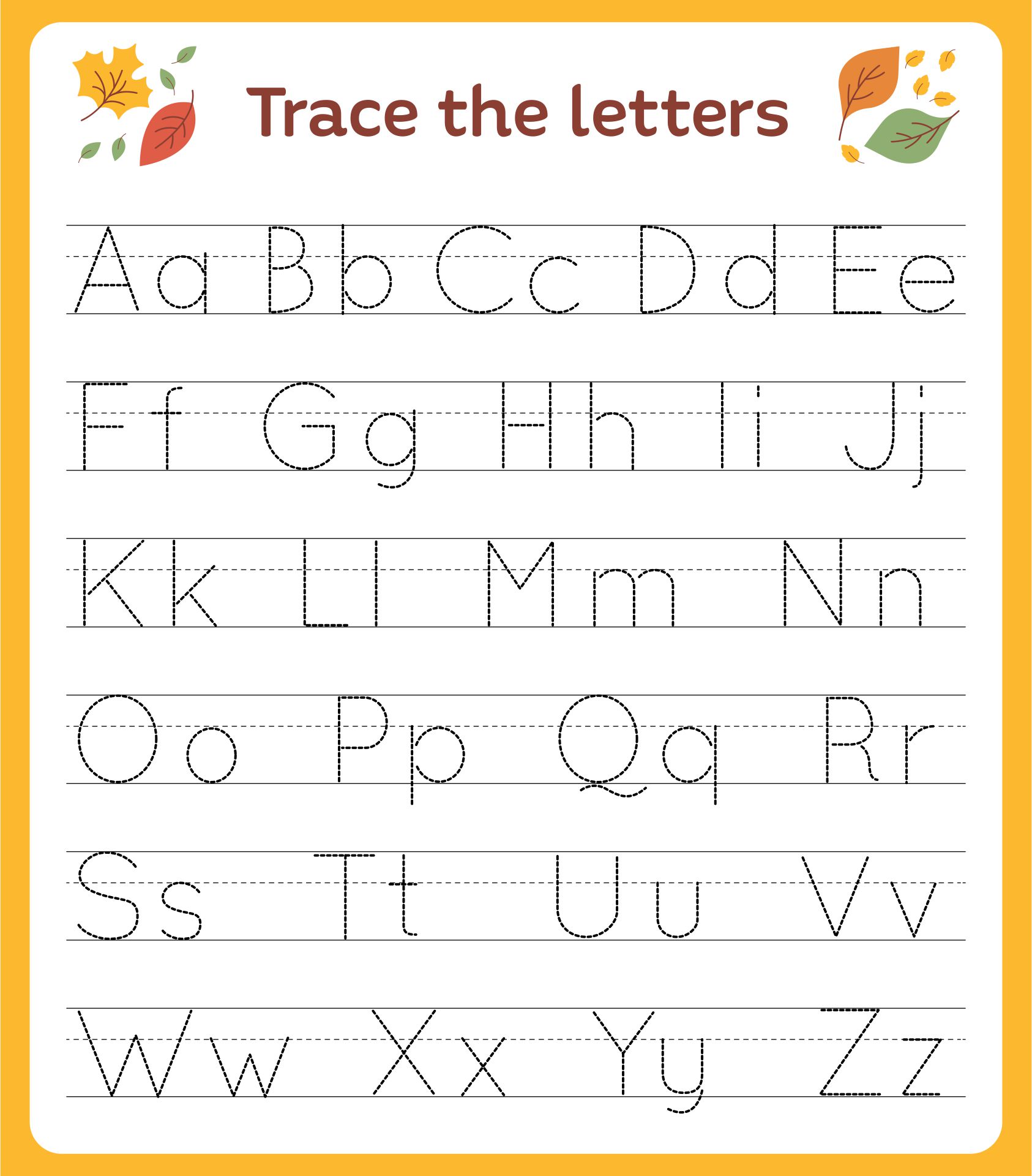Alphabet Worksheets Kindergarten - 20 Free PDF Printables | Printablee