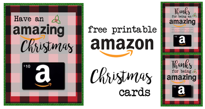 Printable Christmas Gift Card Holders for Amazon - Paper Trail Design
