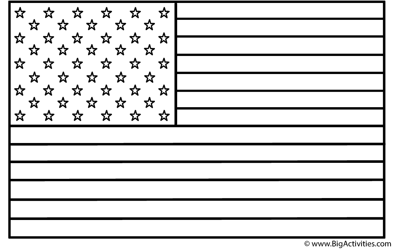 printable american flag for coloring