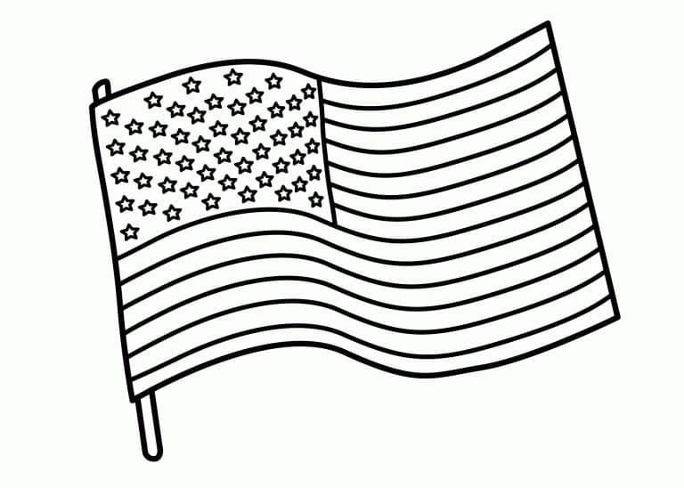American Flag Printable coloring page - Download, Print or Color ...