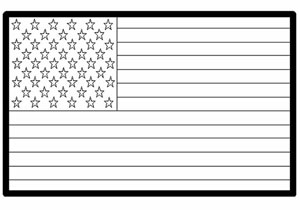 USA American Flag Coloring Page — KinderArt