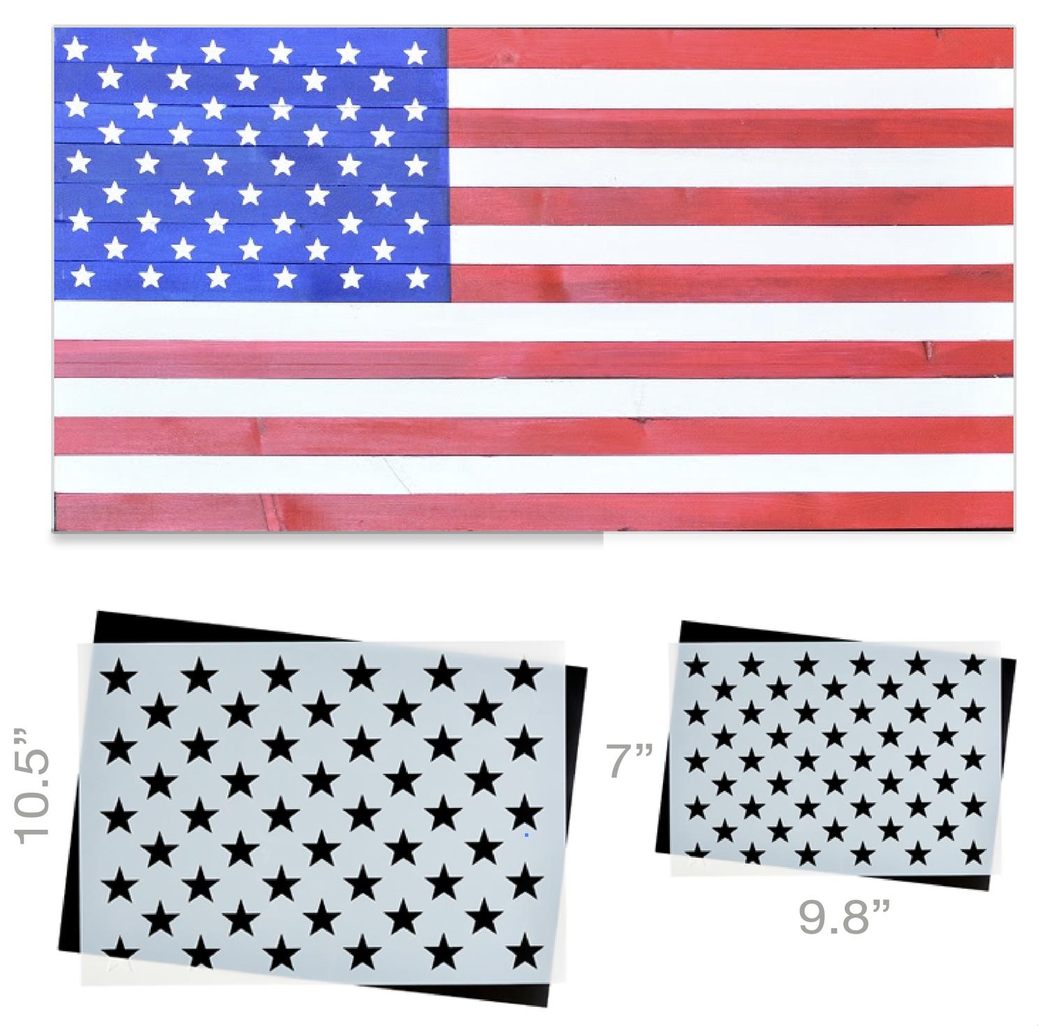 Amerikanische Flagge Stern Schablone Edelstahl 50 Sterne USA Flagge Router  Metal