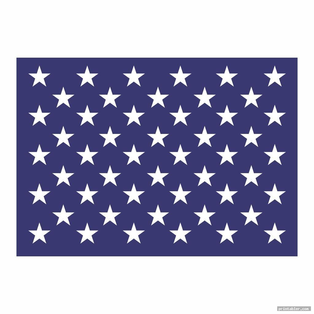 printable american flag star stencil