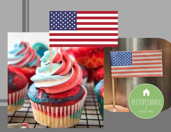 printable american flag toothpicks